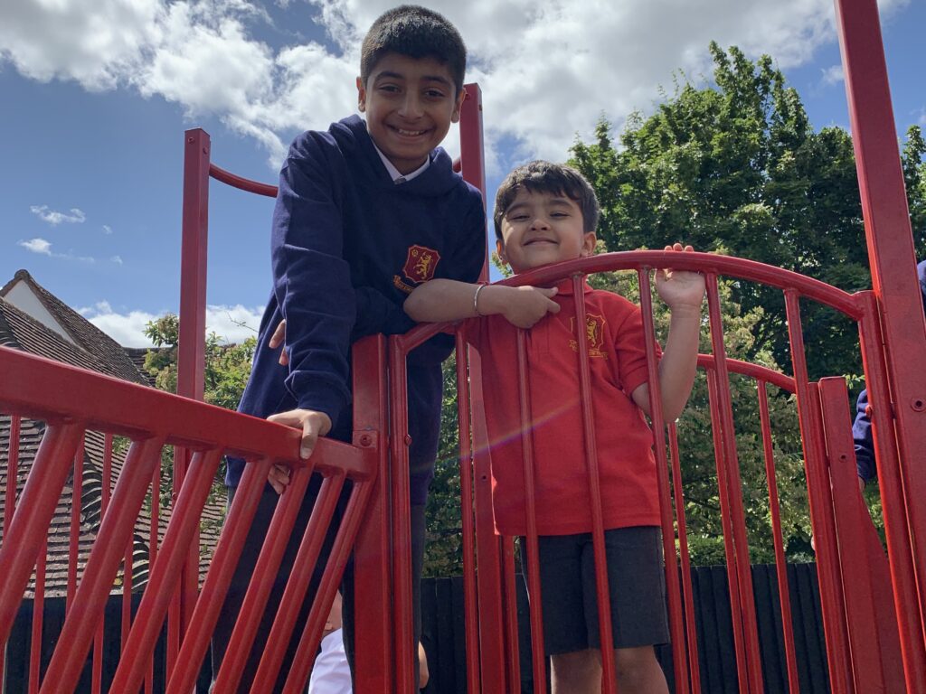 students playing outdoors